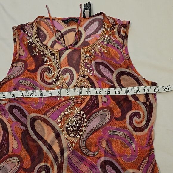 NEW YORK COMPANY SHEER Y2K BLOUSE SIZE M - Picture 6 of 8